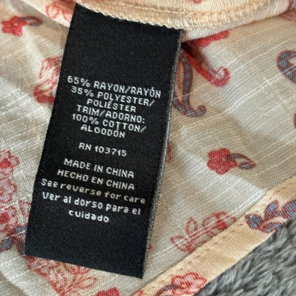 Zac Rachel Milkmaid Top Medium Floral Square Neck Lace Boho Coquette NWT 18691 - Picture 6 of 9